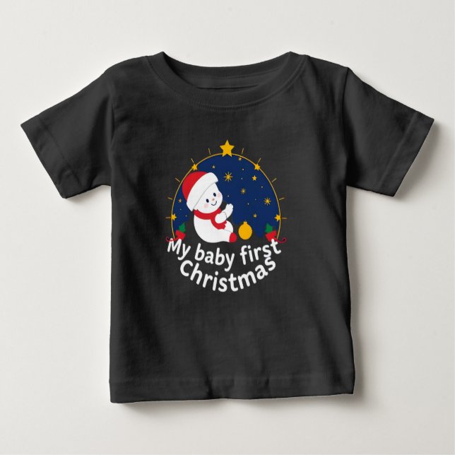 My Frist Christmas Baby T-Shirt (Front)