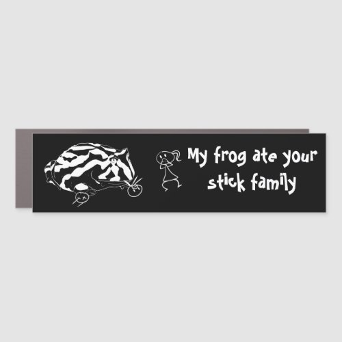 My Frog Ate Your Stick Family Car Magnet