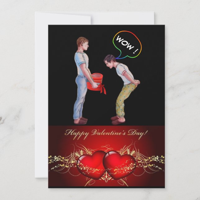 My Funny Gay Valentine Holiday Card (Front)