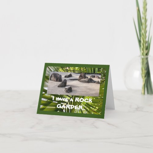 My funny rock garden card