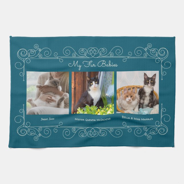 My Fur Babies Photo Kitchen Towel (Horizontal)