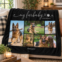 My Furbaby Forever Black Pet Five Photo Keepsake