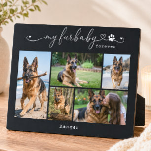 My Furbaby Forever Black Pet Five Photo Keepsake Plaque