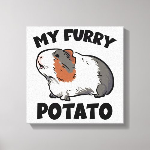 My furry potato guinea pig canvas print