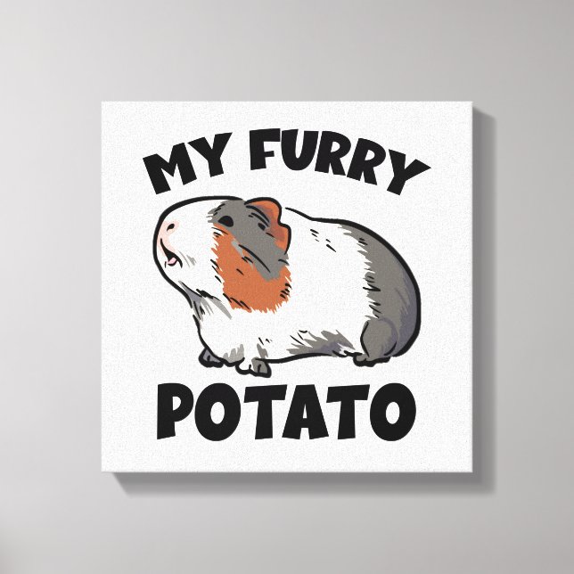 My furry potato guinea pig canvas print (Front)