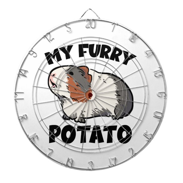 My furry potato guinea pig dart board (Front)