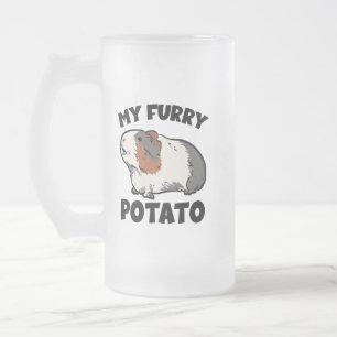 My furry potato guinea pig frosted glass beer mug