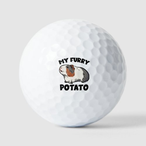 My furry potato guinea pig golf balls
