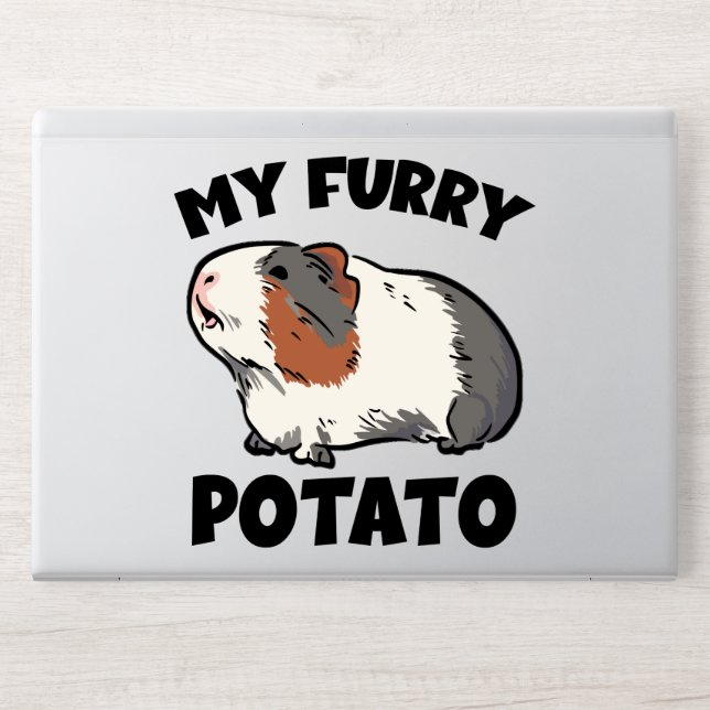 My furry potato guinea pig HP laptop skin (Front)