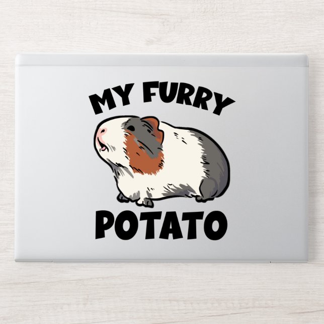 My furry potato guinea pig HP laptop skin (Front)