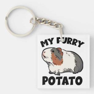 My furry potato guinea pig keychain