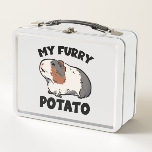 My furry potato guinea pig metal lunch box