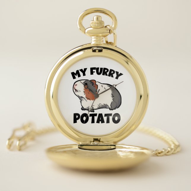My furry potato guinea pig pocket watch (Inside)