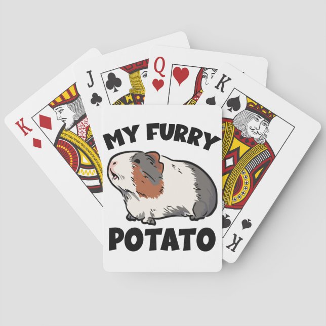 My furry potato guinea pig poker cards (Back)