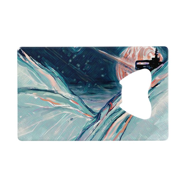 My Future Home in Space Credit Card Bottle Opener (Back Horizontal)