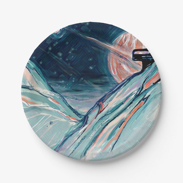 My Future Home in Space Paper Plates (Front)