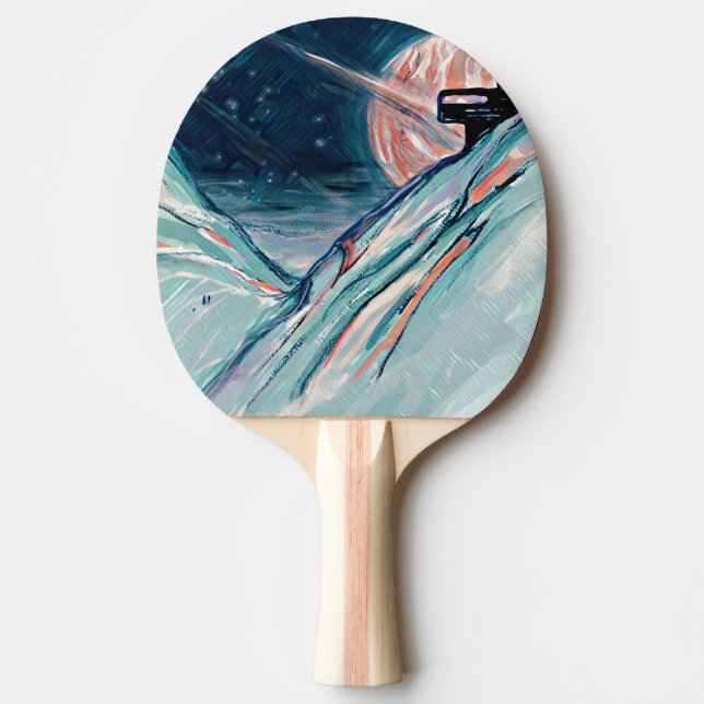 My Future Home in Space Ping Pong Paddle (Front)