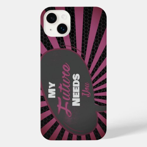 My Future Needs You _ Faded Pink Black Edition iPhone 14 Plus Case