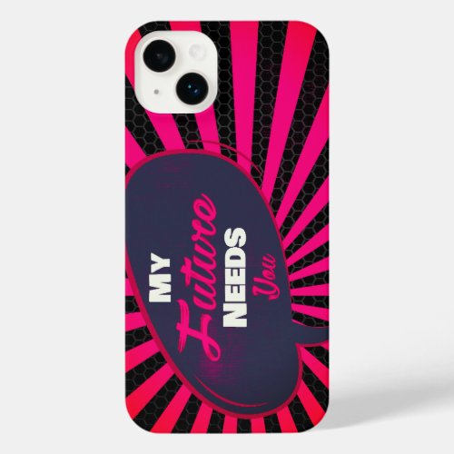 My Future Needs You _ Radiant Pink Black Edition iPhone 14 Plus Case