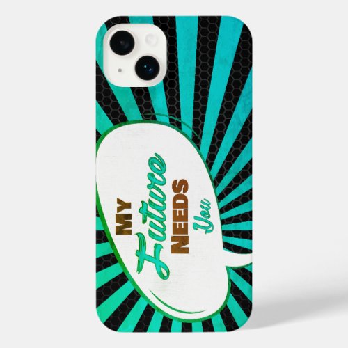 My Future Needs You Retro Blue Edition iPhone 14 Plus Case