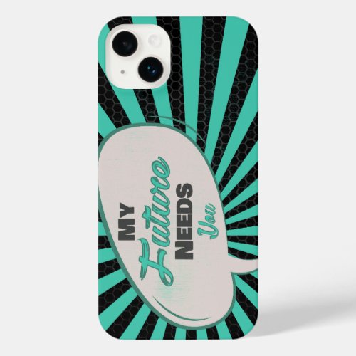 My Future Needs You Retro Light Blue Edition iPhone 14 Plus Case