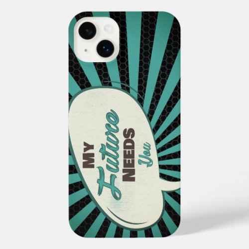 My Future Needs You Vintage Blue Edition iPhone 14 Plus Case