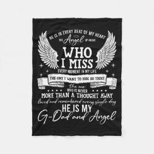 My G-dad Is My Guardian Angel In Heaven, Grief To Fleece Blanket