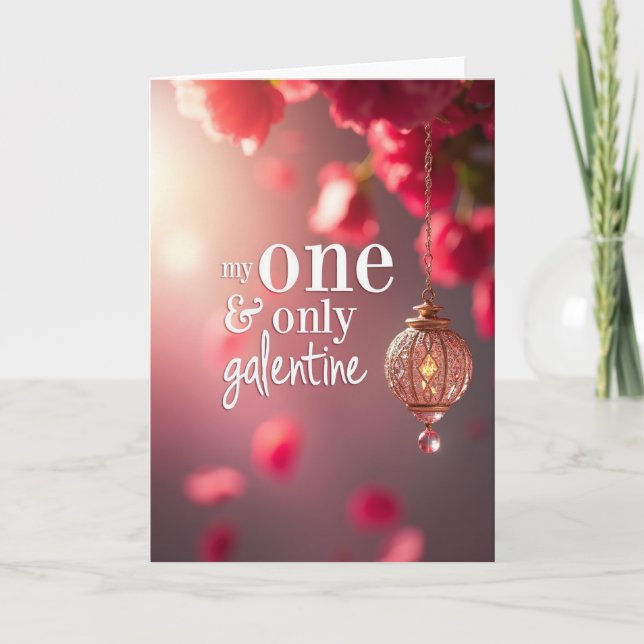 My Galentine Faceted Lantern Card (Front)