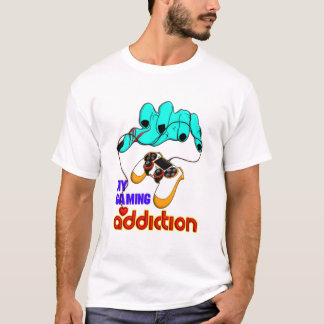 My Gaming Addiction, Gamer Typography T-Shirt