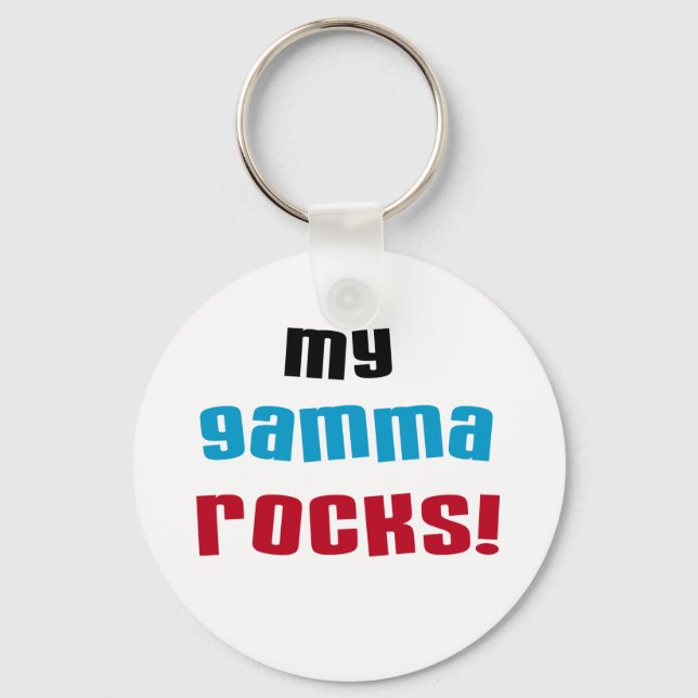 My Gamma Rocks T-shirts and Gifts Keychain (Front)
