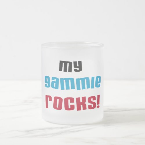 My Gammie Rocks T shirts and Gifts Frosted Glass Coffee Mug