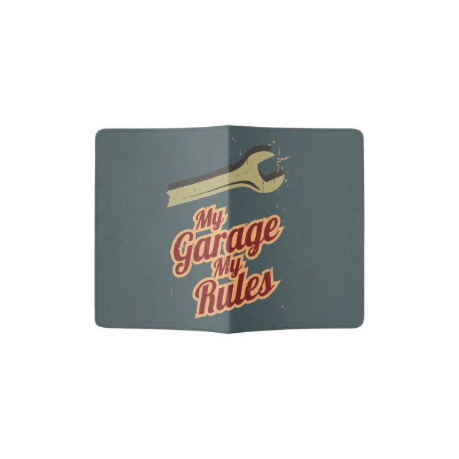 My Garage My Rules Passport Holder (Opened)