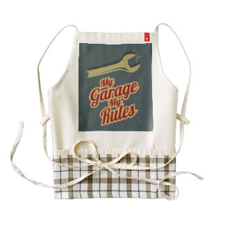 My Garage My Rules Zazzle HEART Apron