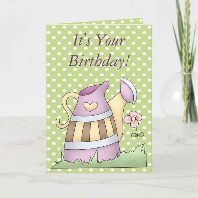 My Garden Grows Birthday Card (Front)
