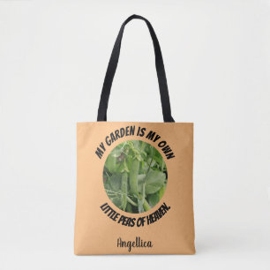 My Garden is My Own Peas of Heaven Personalized Tote Bag