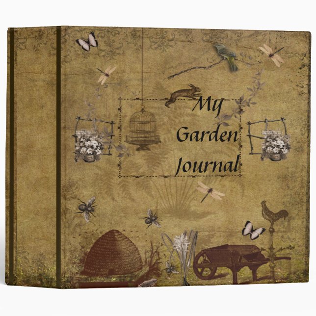My Garden Journal-Style1- Two Inch Binder (Front/Spine)