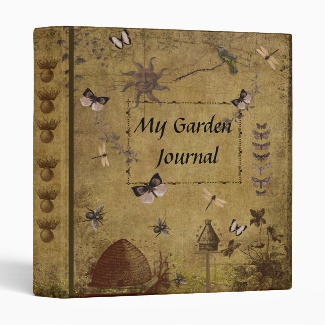 My Garden Journal- Style 3- One Inch Binder (Front/Spine)