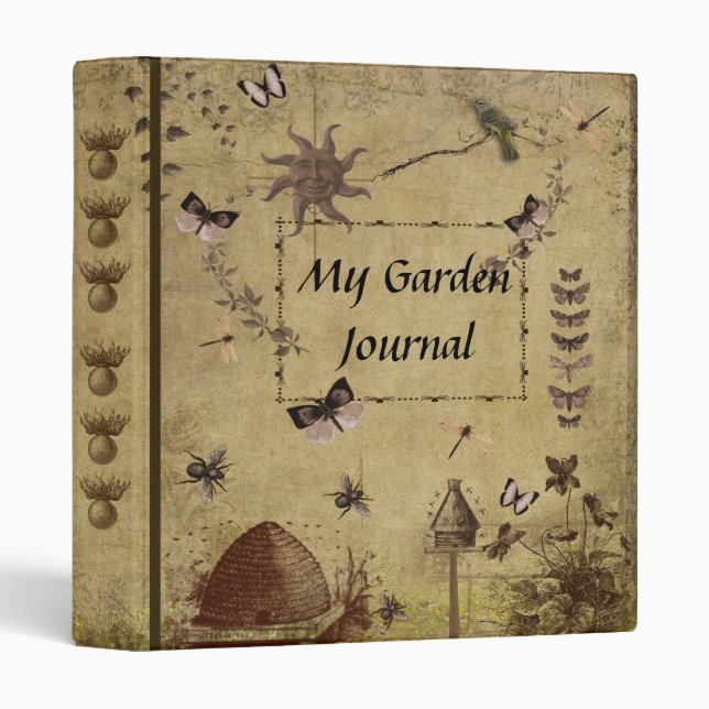 My Garden Journal- Style 4- One Inch Binder (Front/Spine)