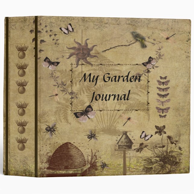 My Garden Journal- Style 4- Two Inch Binder (Front/Spine)