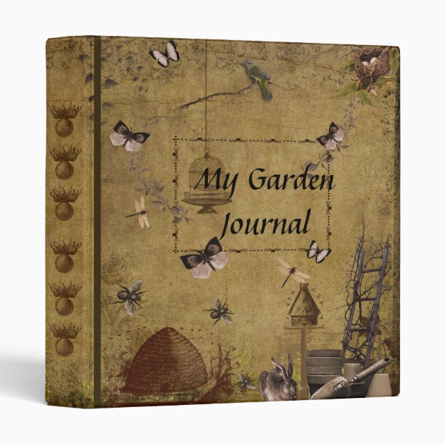 My Garden Journal- Style 5- One Inch Binder (Front/Spine)