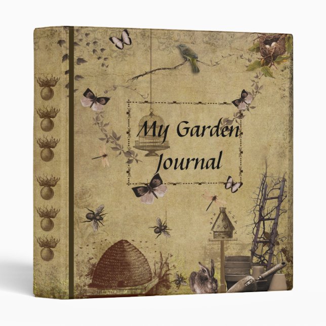 My Garden Journal- Style 6- One Inch Binder (Front/Spine)