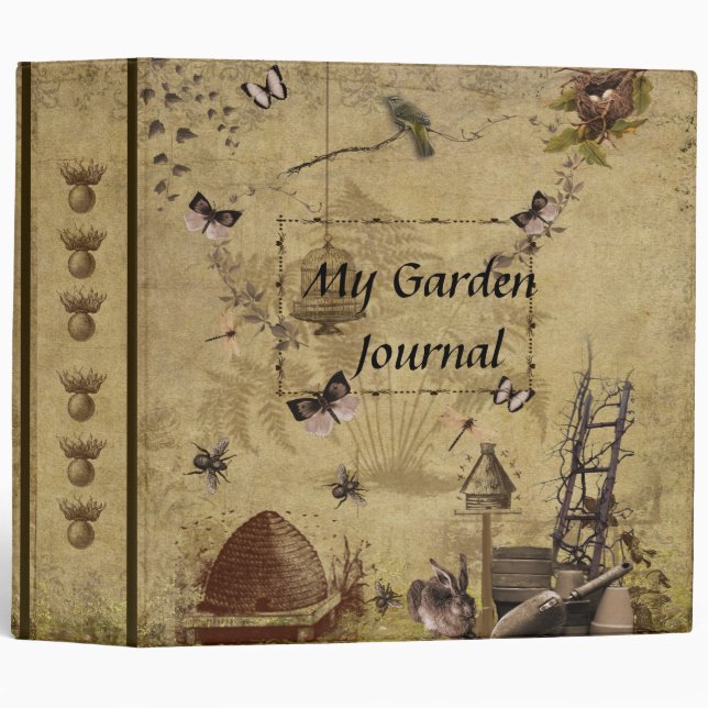 My Garden Journal- Style 6- Two Inch Binder (Front/Spine)