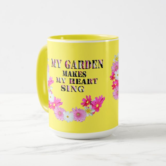 My Garden Makes My Heart Sing, Coffee Mug (Front Left)
