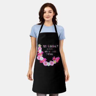 My Garden Makes My Heat Sing, Full Print Apron