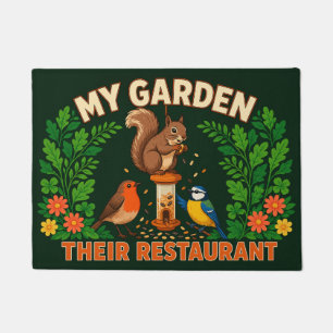 My Garden Their Restaurant Squirrel Doormat