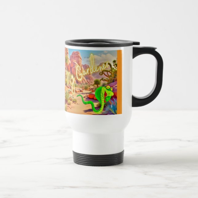 'My Gardener' Desert Garden Travel Mug (Right)