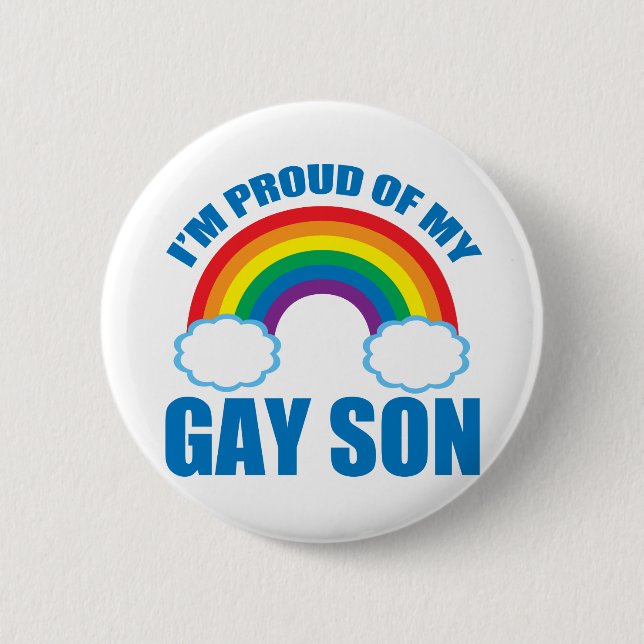 My Gay Son Pinback Button (Front)