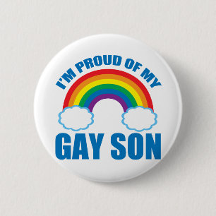 My Gay Son Pinback Button