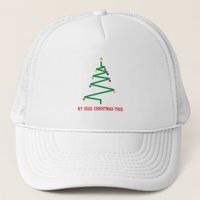 My Geek Christmas Tree Trucker Hat (Front)