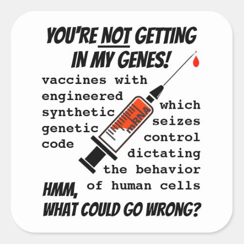 My genes square sticker